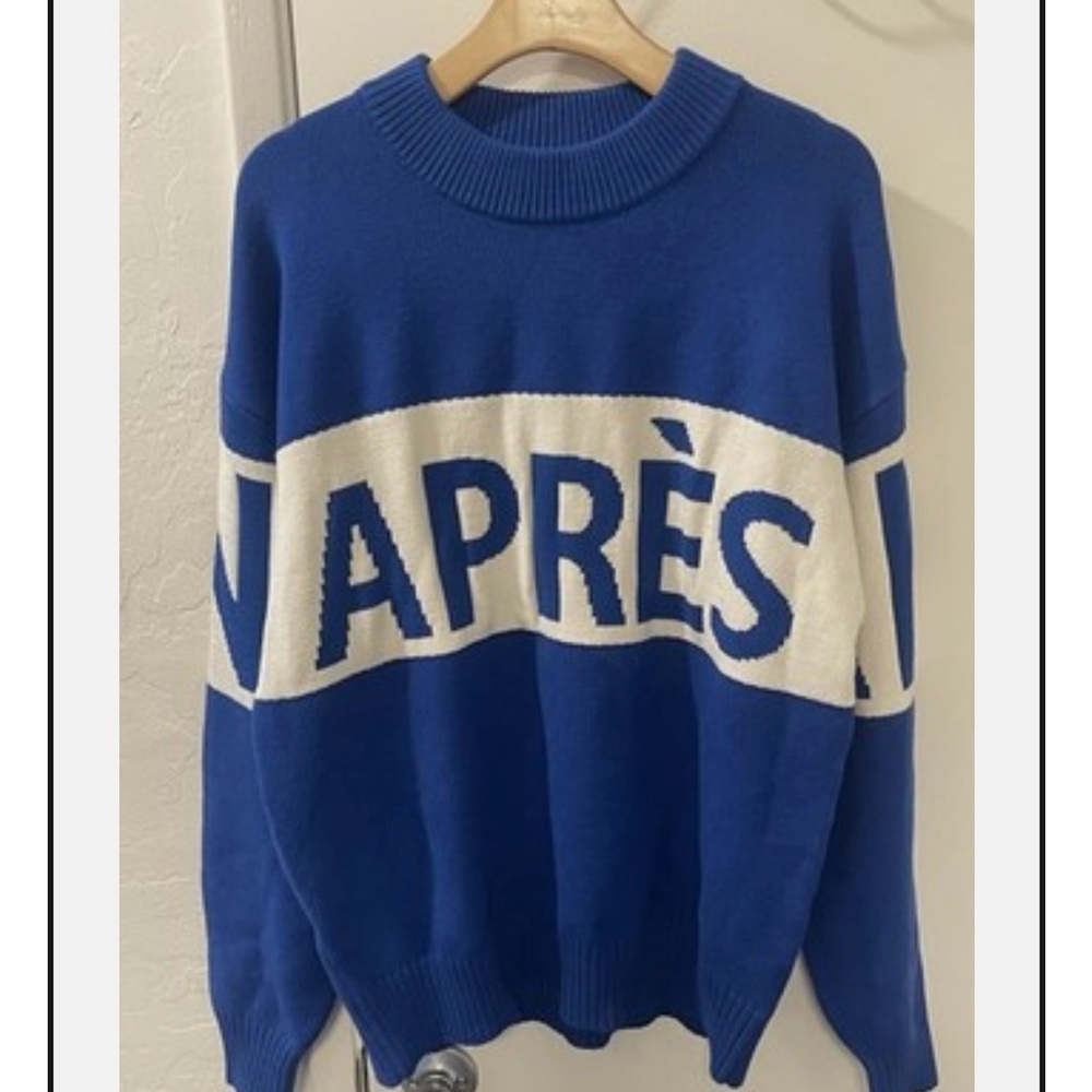 NWT Alp N Rock Cobalt and White APRES Sweater